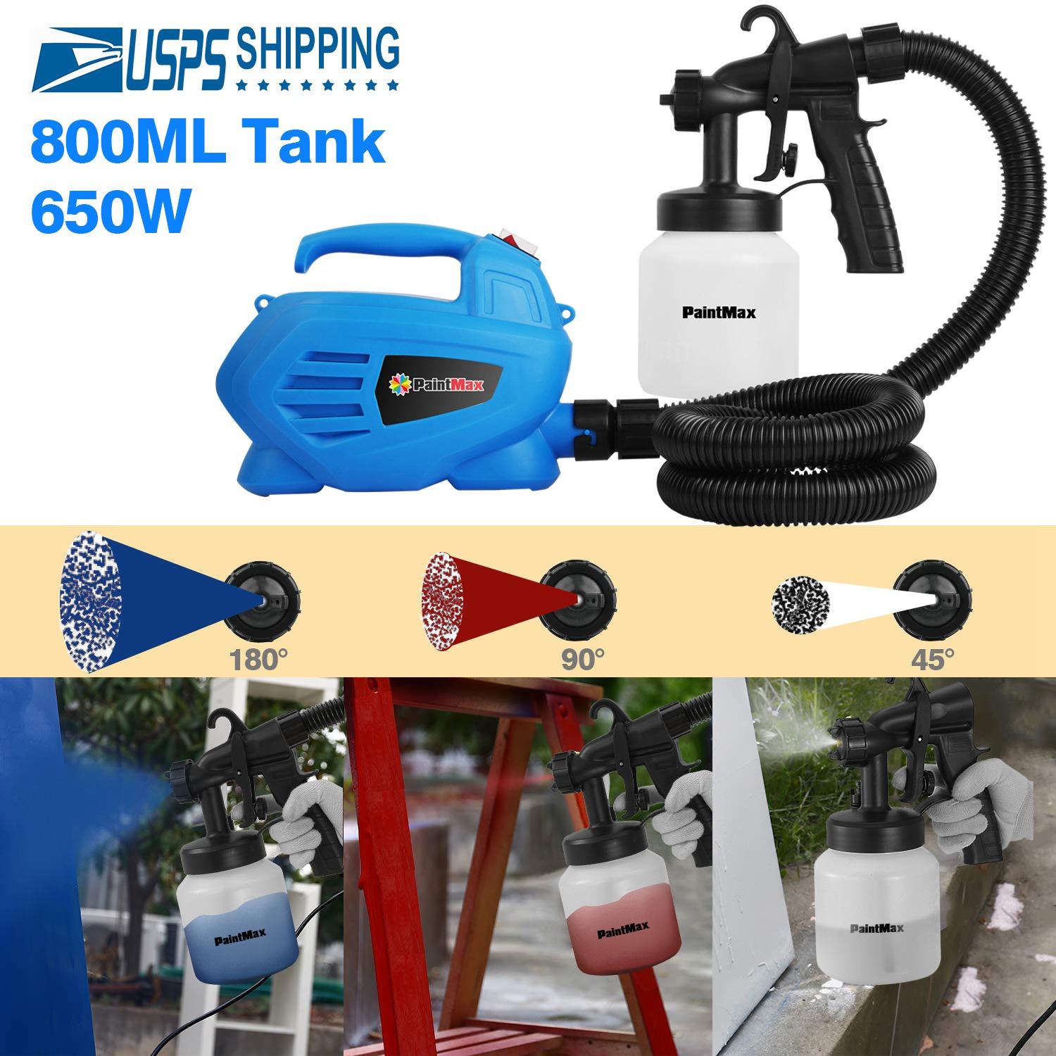 800ML Paint Spray Painter 650W Paint Sprayer Machine 800ML/Min Output HVLP Oil Primer Water Sprayer w/ 3 Spraying Patterns Motor Strap Detachable Cont thumbnail 4