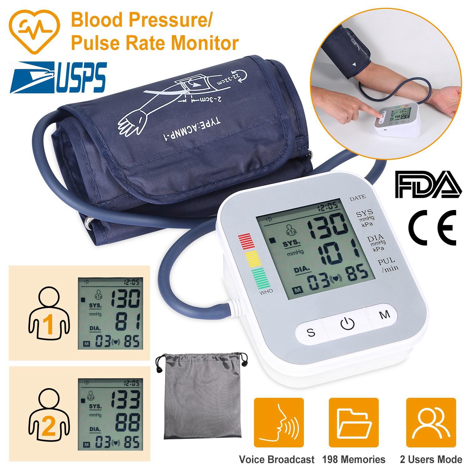 Digital Arm Blood Pressure Monitor LCD Digital Heart Beat BP Gauge Health Test w/Voice thumbnail 4