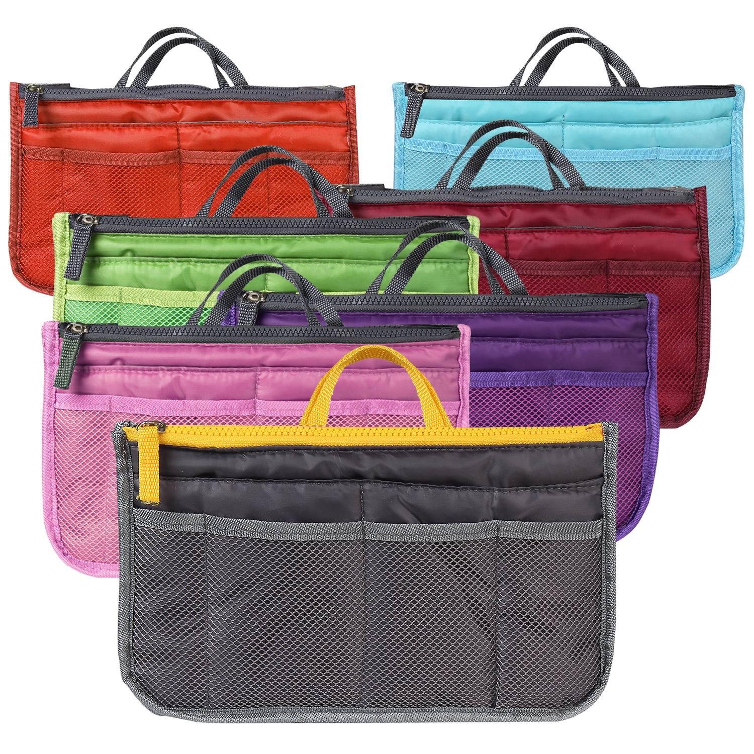 Women Lady Travel Insert Handbag Organiser Makeup Bags Toiletry Purse Liner w/Hand Strap thumbnail 1