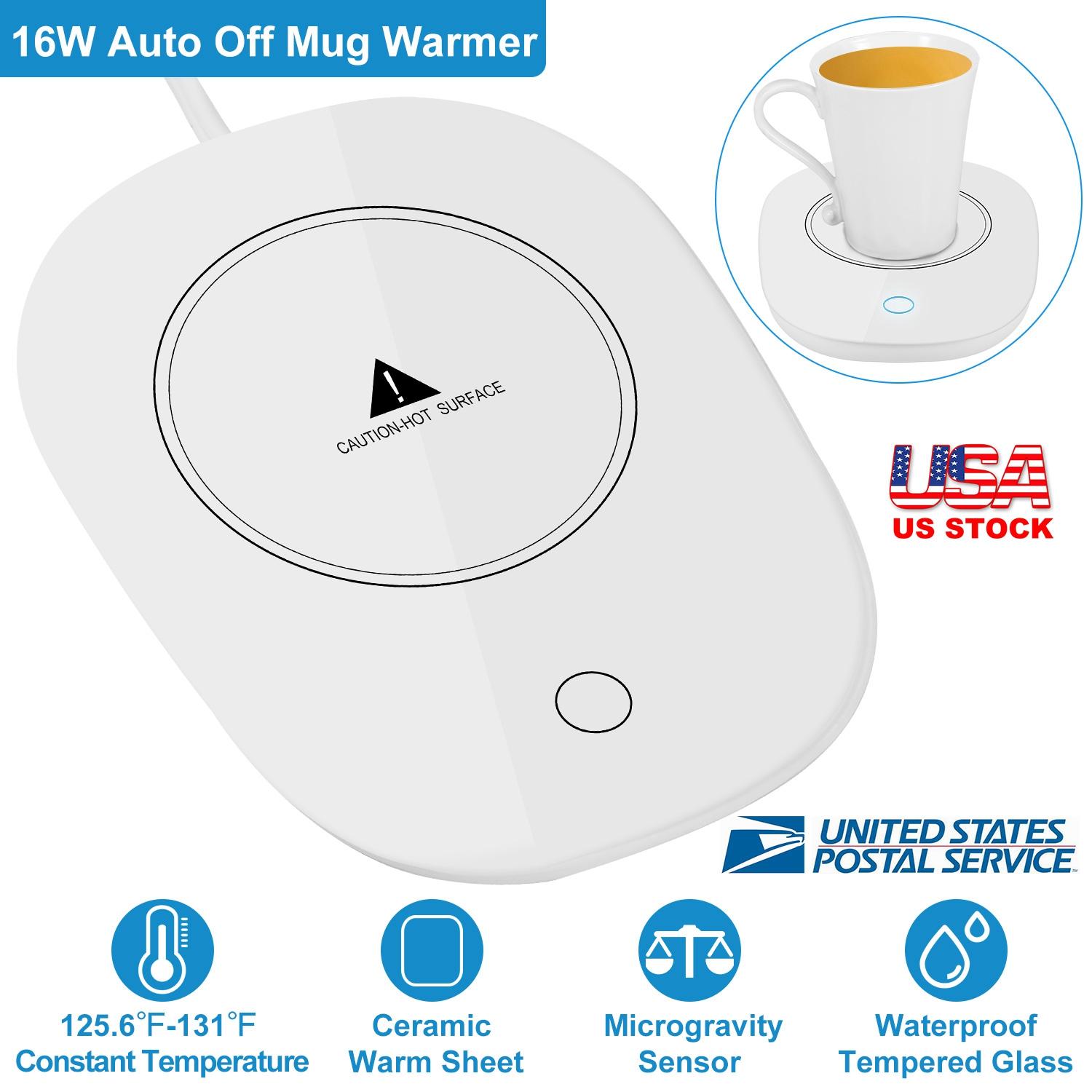 Coffee Mug Warmer Cup Warmer Auto Shut Off Coffee Tea Milk Electric Heater Pad Office Home Desk Coffee Mug Warmer Electric Beverage Warmer Mat 125.6℉/ thumbnail 2