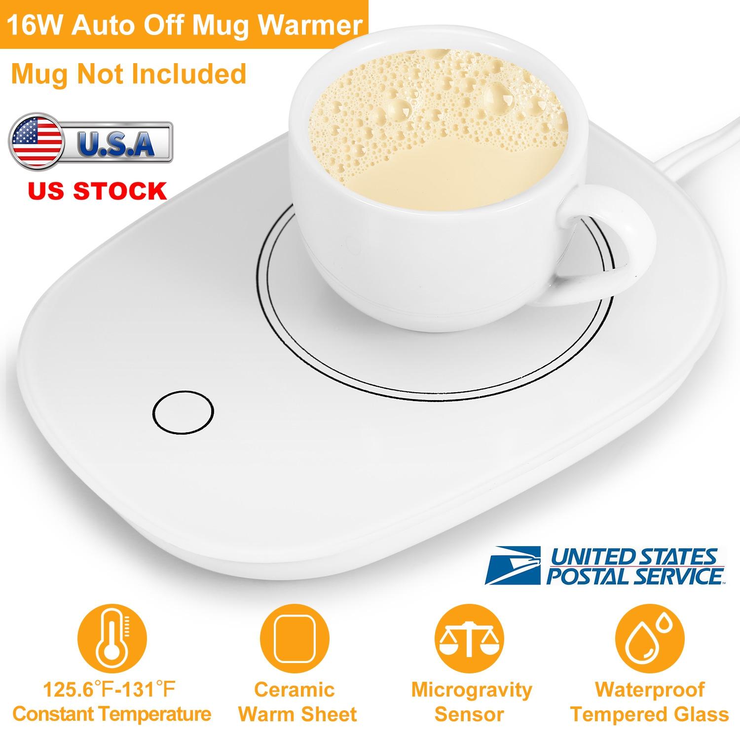 Coffee Mug Warmer Cup Warmer Auto Shut Off Coffee Tea Milk Electric Heater Pad Office Home Desk Coffee Mug Warmer Electric Beverage Warmer Mat 125.6℉/ thumbnail 4