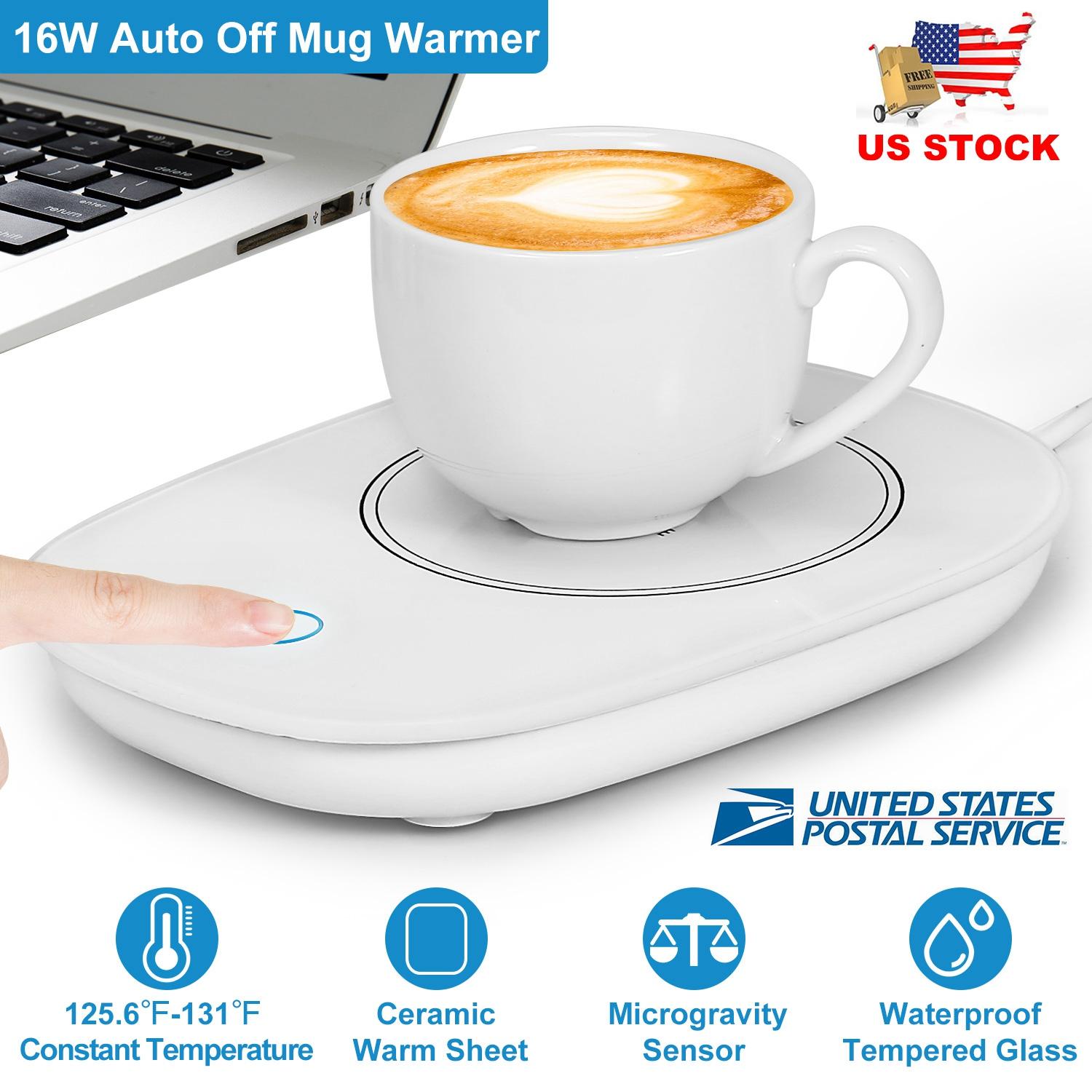 Coffee Mug Warmer Cup Warmer Auto Shut Off Coffee Tea Milk Electric Heater Pad Office Home Desk Coffee Mug Warmer Electric Beverage Warmer Mat 125.6℉/ thumbnail 3