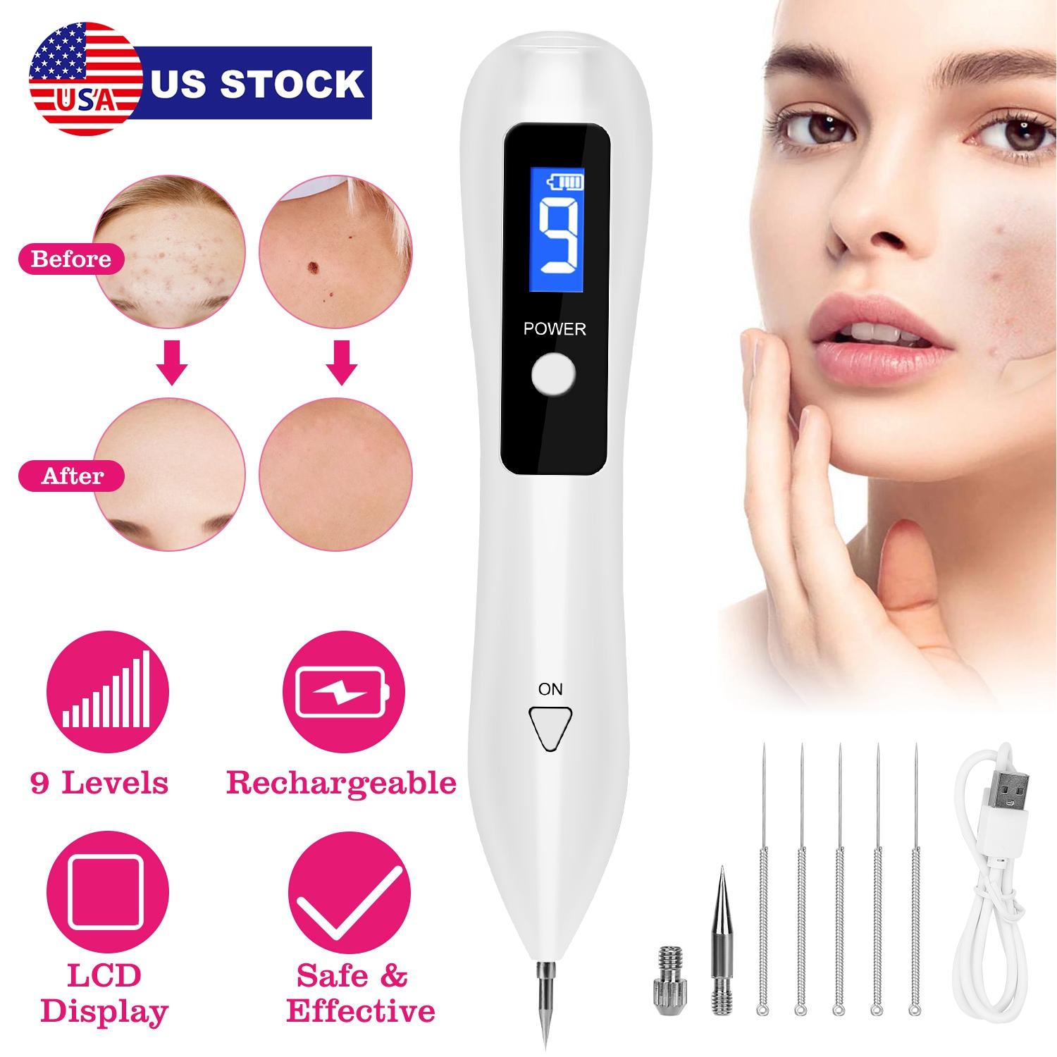 Skin Tag Repair Kit Portable Beauty Equipment Multi-Level with Home Usage USB Charging LCD Level Adjustable 6 Replaceable Needles thumbnail 4