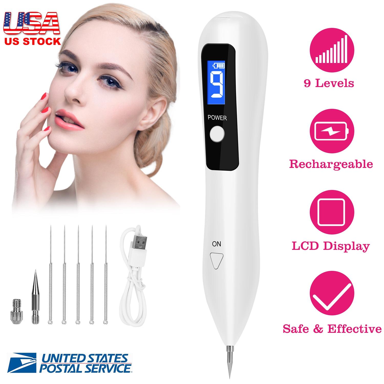 Skin Tag Repair Kit Portable Beauty Equipment Multi-Level with Home Usage USB Charging LCD Level Adjustable 6 Replaceable Needles thumbnail 3