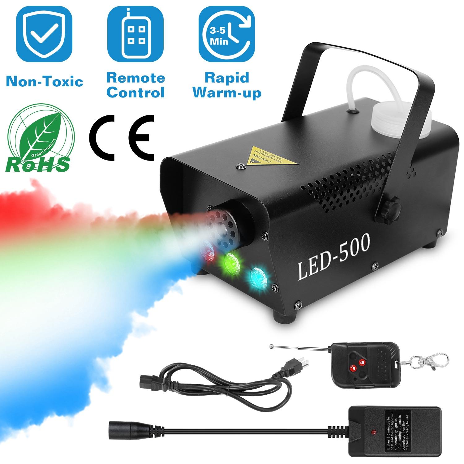 400W Fog Machine RGB LED Party Club DJ Fogger Rapid Heating Remote Control Wedding Stage Smoke Machine thumbnail 4