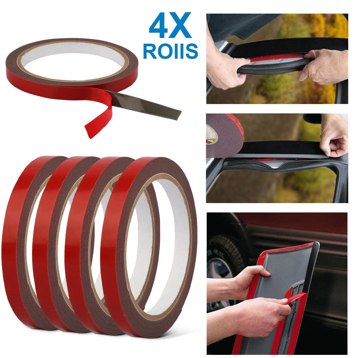 4 Rolls Car Double Sided Tapes Heavy Duty Double Sided Foam Tapes Strong Mounting Adhesive Tapes For Cars Truck Automotive 9.8FT/Roll thumbnail 4