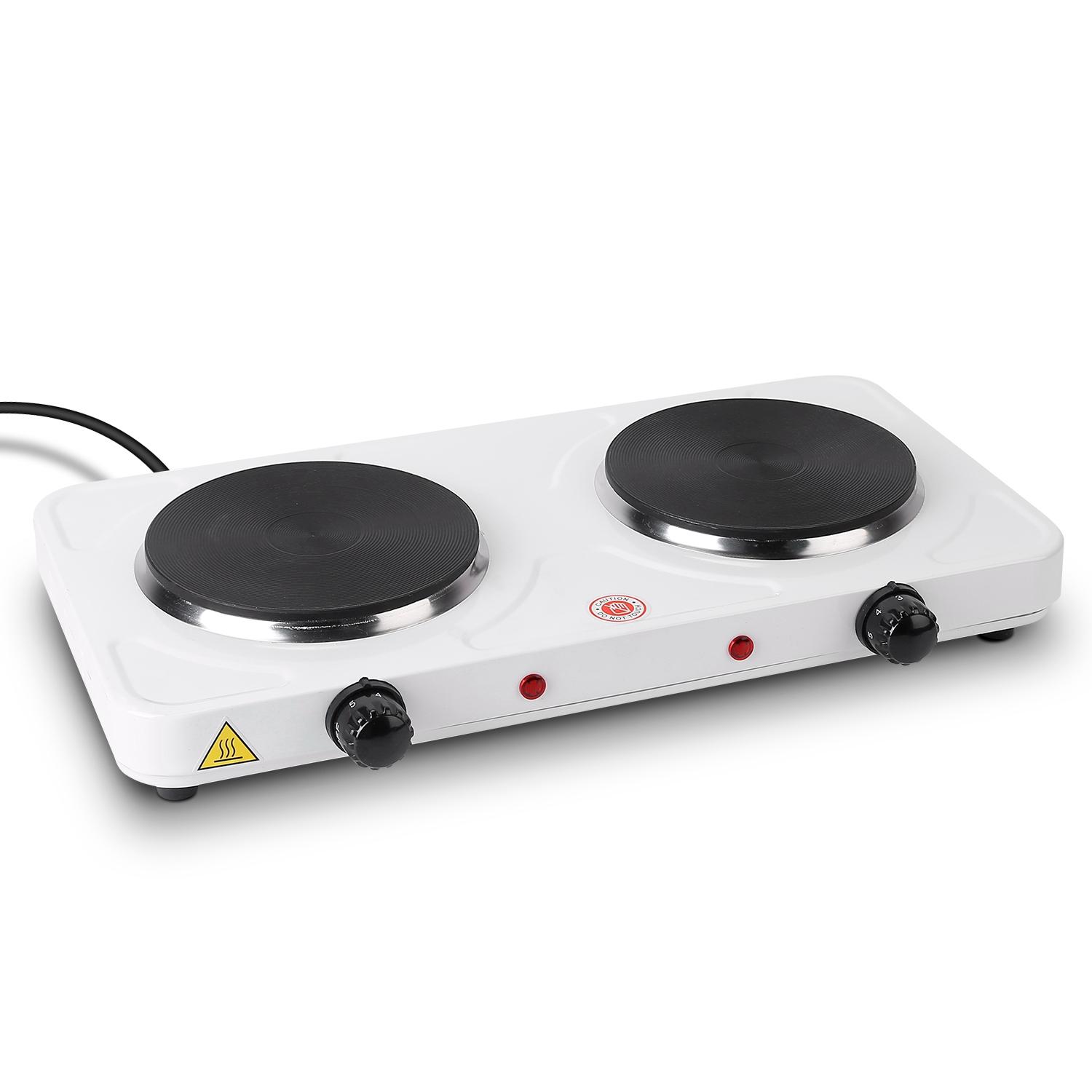2000W Double Electric Burner Portable Dual Counter Stove Countertop Hot Plate Kitchen Cooker Stove with 5 Gear Temperature Control thumbnail 1