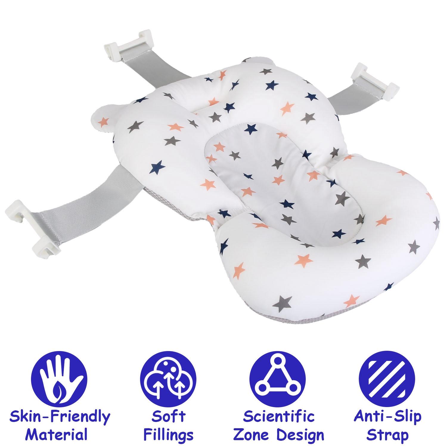 Baby Bath Cushion Pad for Bathtub Infant Bath Supporter Pad Only Newborn Bathtub Mat Quick Dry Baby Bath Floating Pillow thumbnail 2