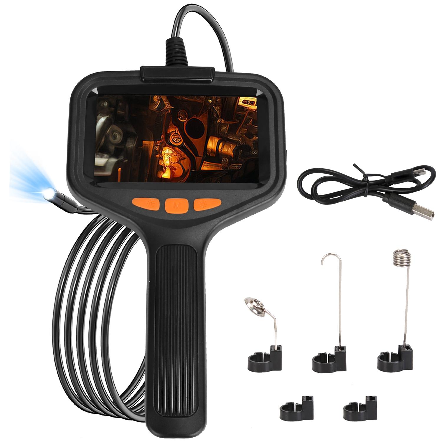 4.3in Inspection Camera with Light Articulating Borescope Endoscope Camera with 16.4FT Wire 2 Modes 3 Adjustable Brightness IP67 Waterproof for Plumbi thumbnail 2