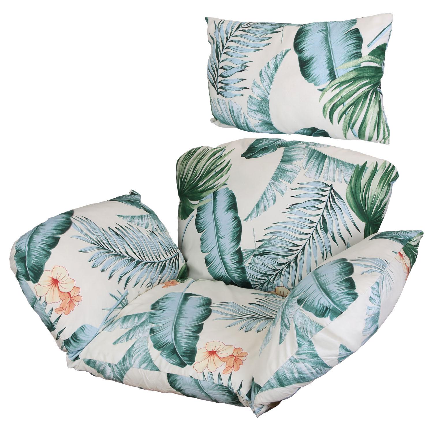 Egg Chair Cushion Hanging Basket Seat Cushion Thicken Soft Egg Swing Chair Pad Hanging Egg Chair Cushion with Headrest thumbnail 1