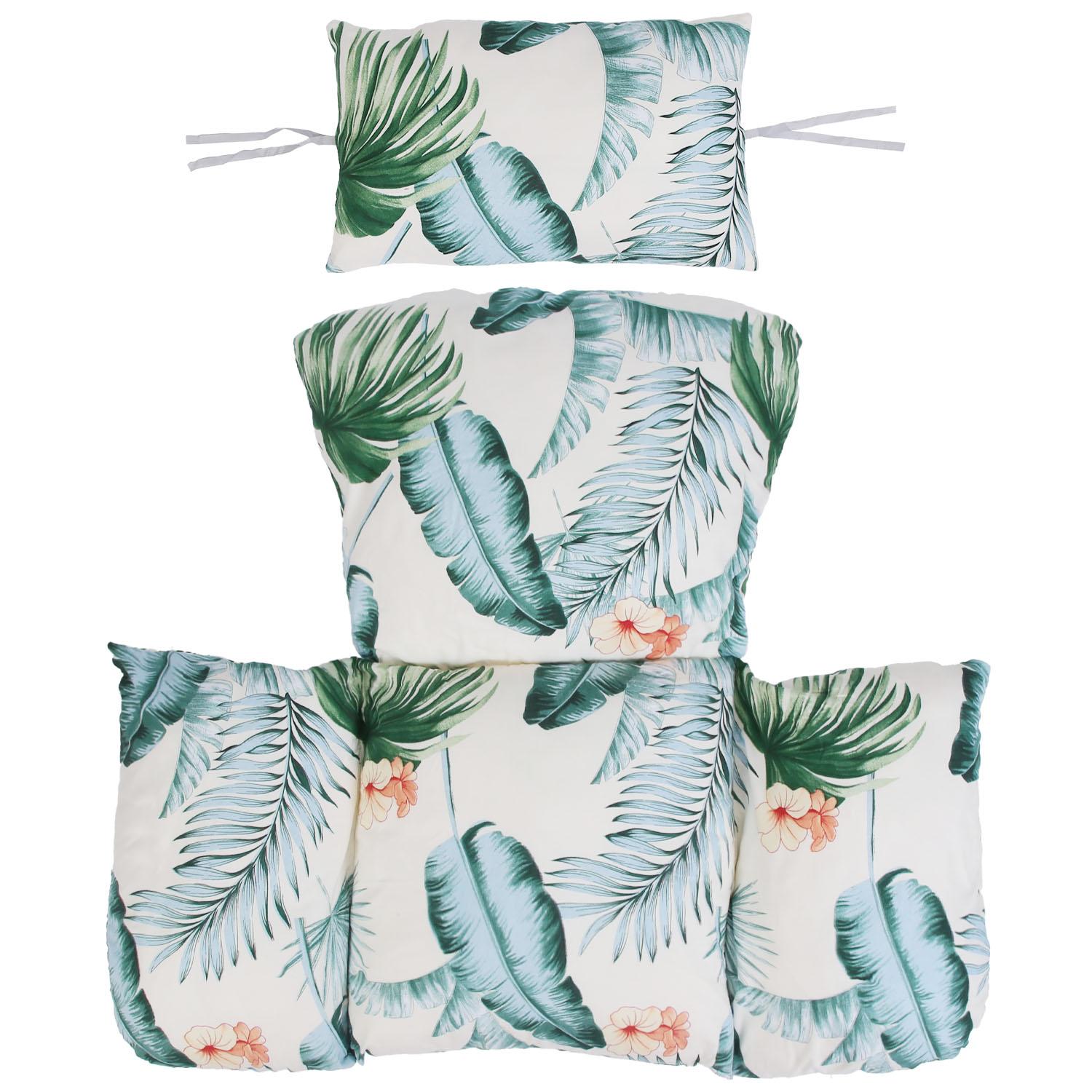 Egg Chair Cushion Hanging Basket Seat Cushion Thicken Soft Egg Swing Chair Pad Hanging Egg Chair Cushion with Headrest thumbnail 2