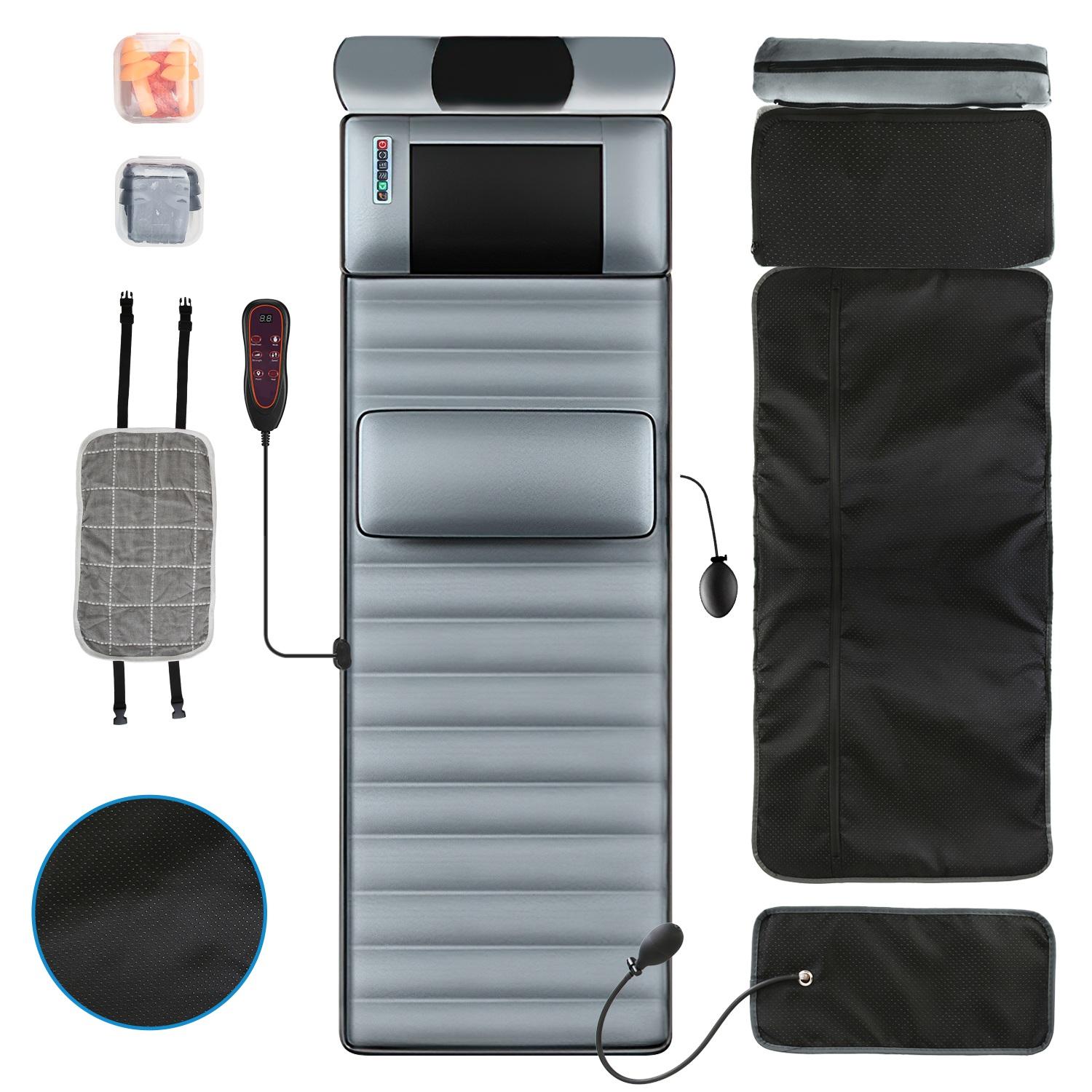 Full Body Electric Massage Mat with Heat Vibration Massage Pad Cushion Back Massage Mattress Chair Pad with Neck Massager Lumbar Pillow with 10 Vibrat thumbnail 2